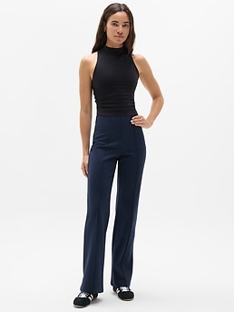 Sport Ponte Flare Pant in Navy