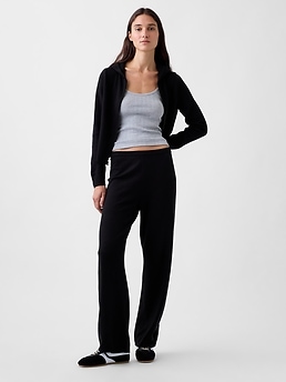 CashSoft Loose Sweater Pants in Black ellis